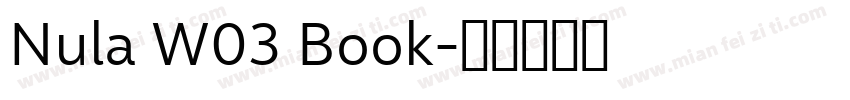 Nula W03 Book字体转换